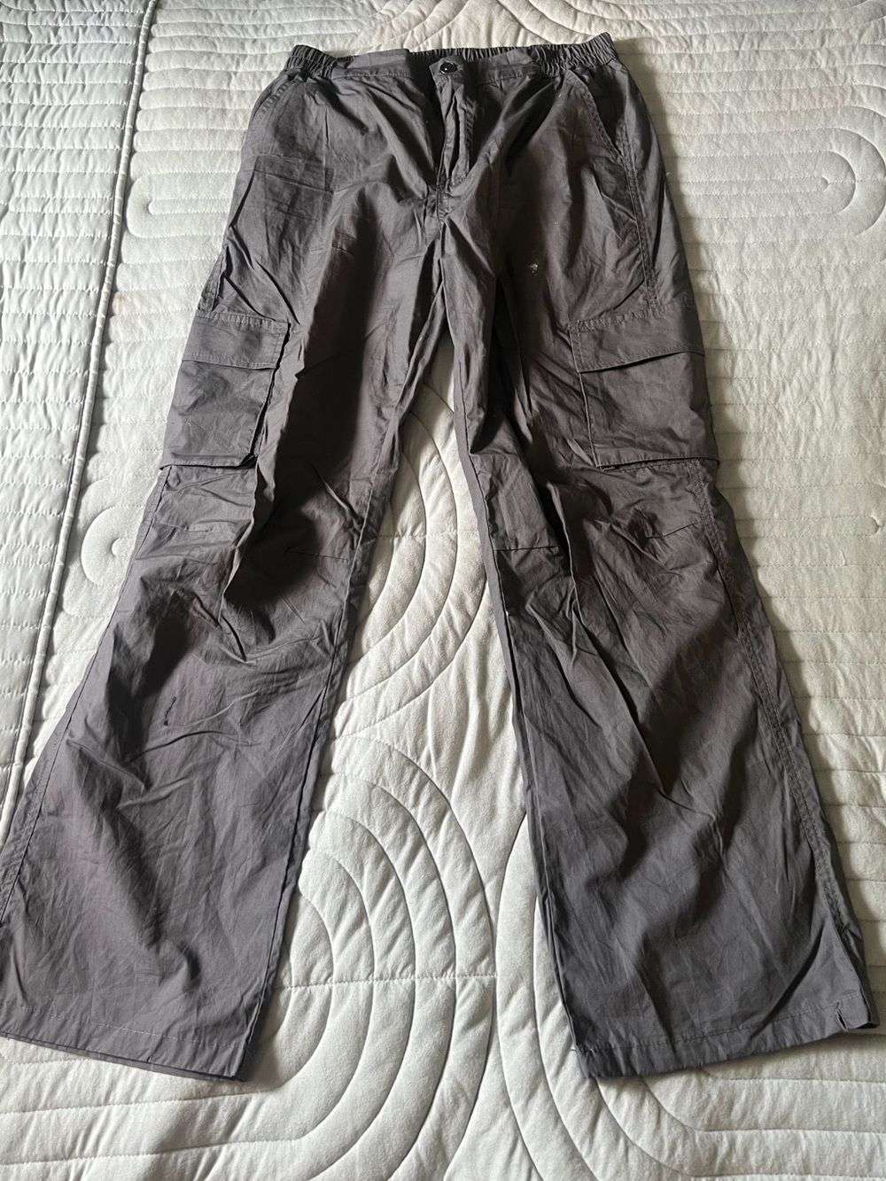 Ambiance Women's Cargo Pants in Charcoal Gray
